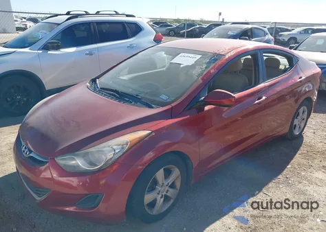 2013 Hyundai Elantra Gls from USA, damaged, VIN 5NPDH4AEXDH249829